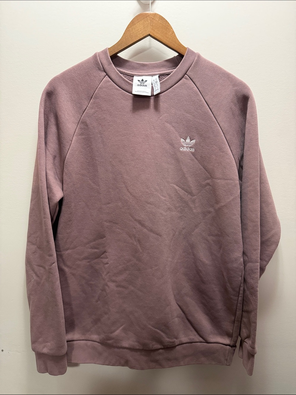 Adidas Men’s Crewneck Sweatshirt in Mauve Size M 29x24